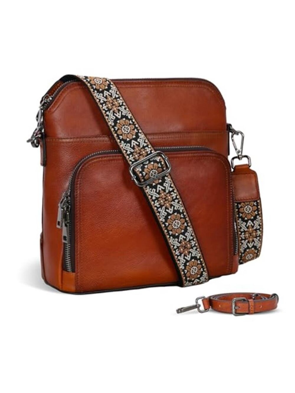 Leather Crossbody Bag Women Purse and Handbag with Built in Wallet